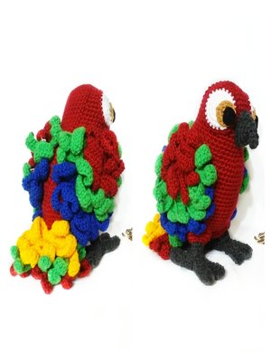 cover image of crochet pattern, Ciro the parrot